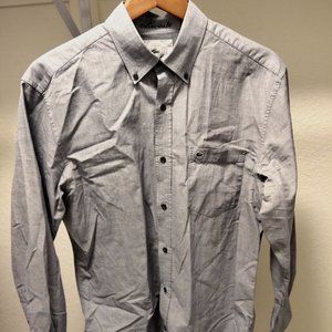 Lacoste Grey Oxford Regular Fit Cotton